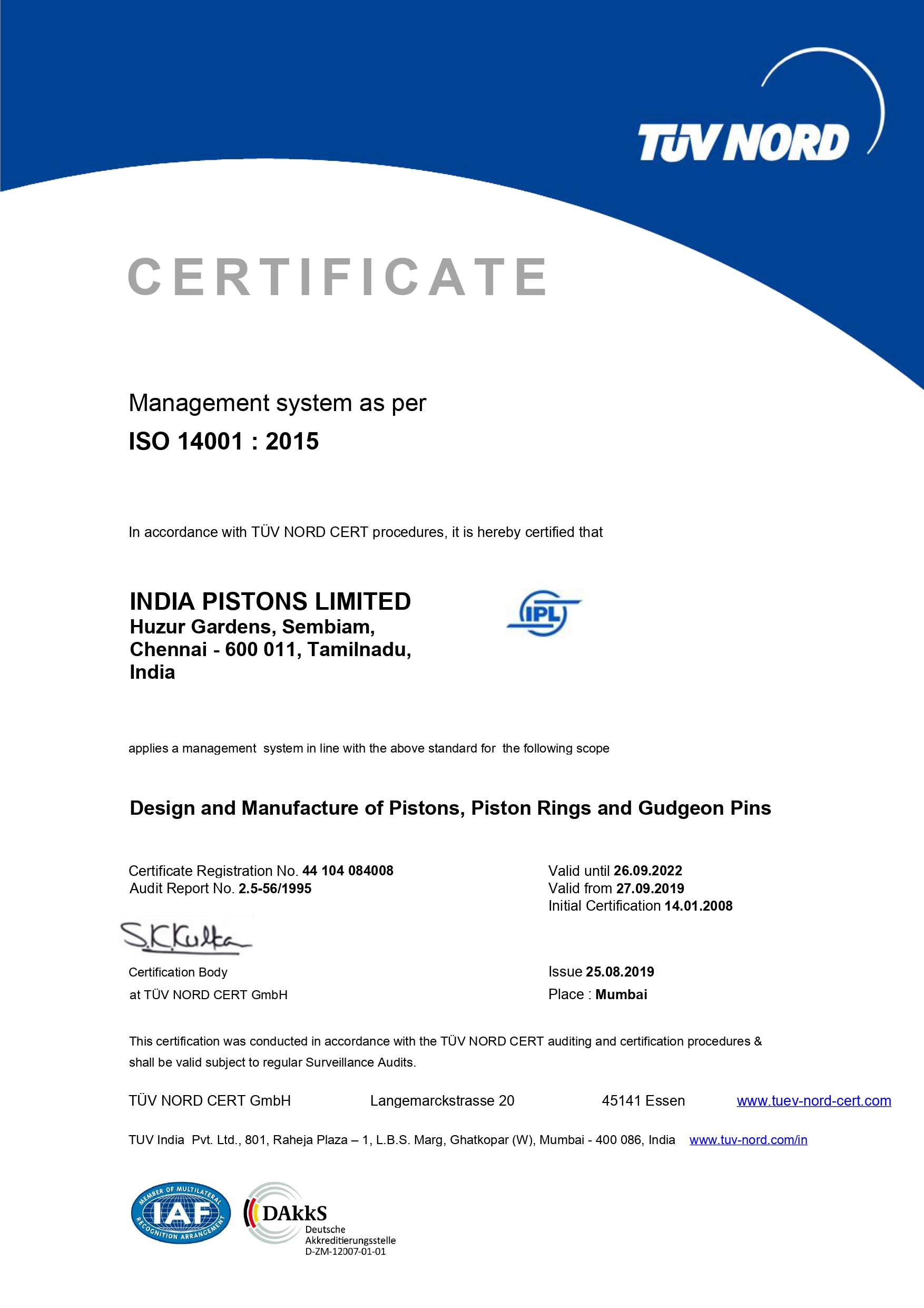 India Pistons Limited